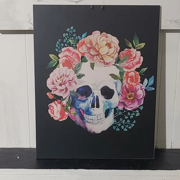 Floral Skull Wall Art - Picture 2 of 7